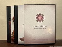 Slip-case with partial view of four book spines