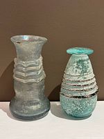 Both vases upright showing overall forms and comparative size