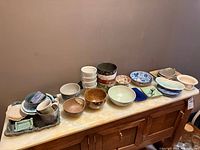 Entire lot displayed on sideboard