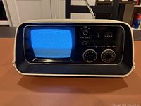 Front view showing powered CRT with static and control panel