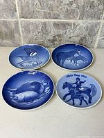 Four Bing & Grøndahl blue Mother’s Day plates overview
