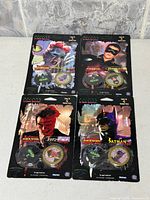 All four sealed SkyCaps slammer packs laid out