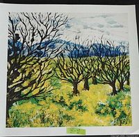 Front view showing entire landscape painting