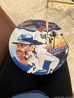 Front view showing Kirk Gibson artwork and Dodgers logo