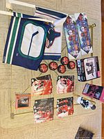 Overview of all memorabilia laid out on table