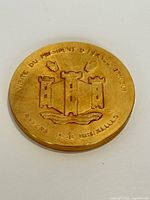 Obverse showing French legend, three towers, Anvers 1958 Bruxelles