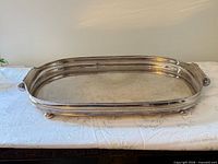 Full view of silver plated tray showing size and overall form