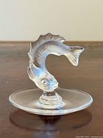 Full view of Lalique crystal koi fish ring dish