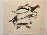 Full view of unframed print showing foxing on left