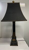 Full view of lamp with shade