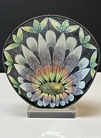 Front view showing full painted flower design