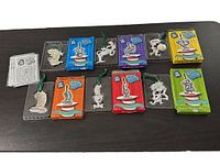 Full set with ornaments, boxes, trays and certificate visible