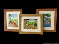 Front view of all three framed prints