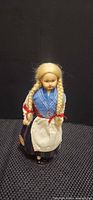 Front view of Finnish folk costume doll