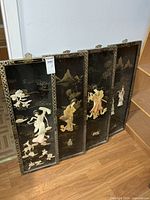 Full view of all four matching panels standing together