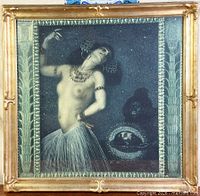 Full view of framed print showing artwork, frame, and glazing