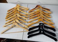 All hangers laid out on table