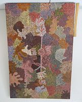 Full view of Bush Bananas painting on wall showing full composition