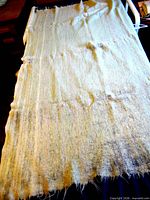 Full view of mohair blanket laid flat showing size and color