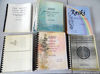 Six sample manuals showing cover designs and spiral bindings