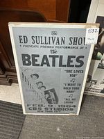 Full view of Beatles Ed Sullivan Show posterboard 14x22