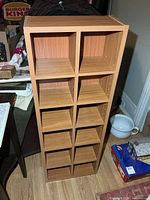 Front view showing 12 cubby sections