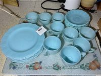 Full set stacked and grouped showing colour and quantity