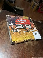 Perspective of unopened Toy Works Bank building set box