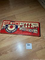 Top view of Spin Hunt target game box