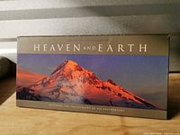 Front of boxed set showing Mount Rainier image and title 'Heaven and Earth'