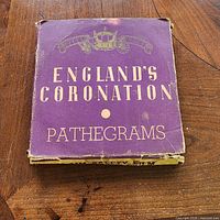 Pathegrams box top showing title and wear