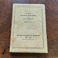 Front cover showing title and anniversary dates