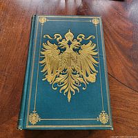 Front cover showing gilt double-headed eagle decoration