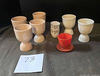 group shot of all nine egg cups showing variety