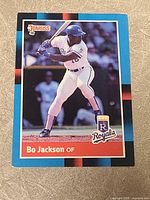 Front of 1988 Donruss Bo Jackson baseball card