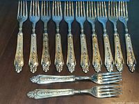 All 12 forks front view