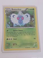 Butterfree holo card in sleeve front view