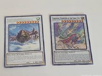 Both Yu-Gi-Oh! Synchro cards side by side