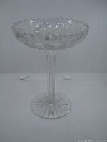 Full view of the pedestal compote showing overall form