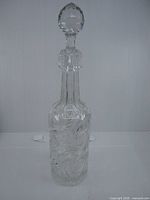 Full view of decanter with stopper inserted