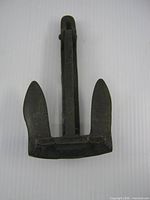 Front view of bronze anchor door knocker