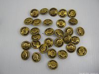 Front view of all 31 Canada Customs buttons