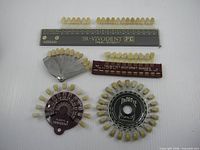 Overview of all five dental shade guides