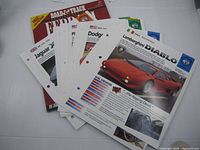 Magazine and pamphlets spread out showing cover designs