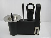 Complete bar set assembled in stand