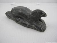 Left front angle of soapstone otter