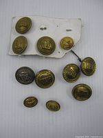 Group of 11 assorted steamship buttons