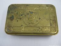 Top view showing embossed Princess Mary design and CHRISTMAS 1914 text