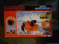Front of Black+Decker Junior Snow Blower box
