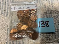 Full bag of coins with label 1962D Unc